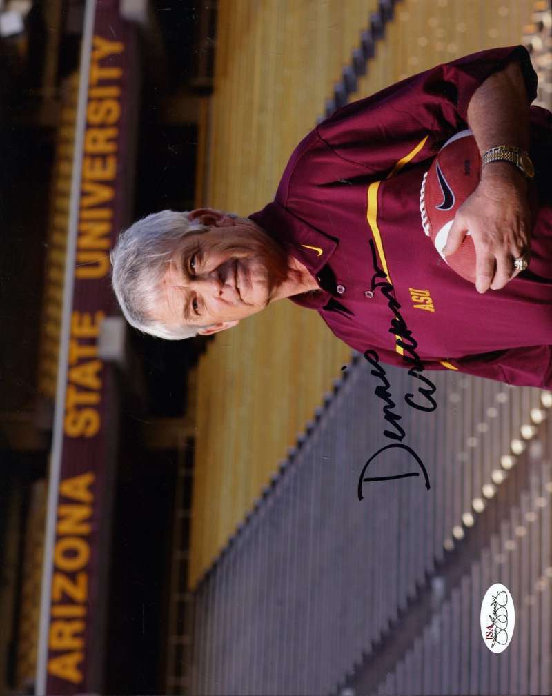 Dennis Erickson Signed Jsa Cert Sticker 8x10 Photo Poster painting Authenticated Autograph