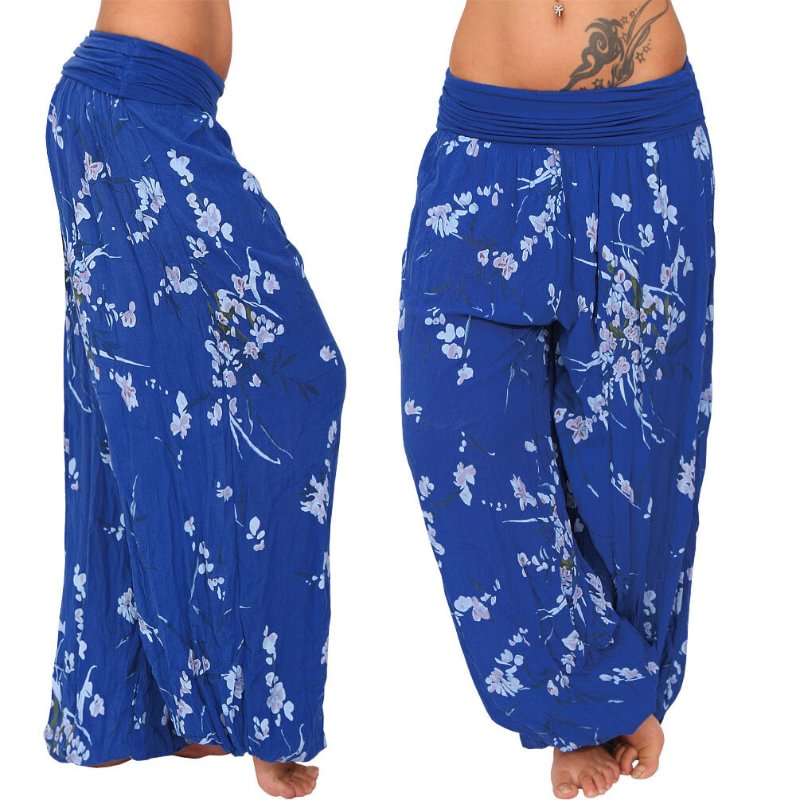 Ladies Floral Printed Harem Casual Pants