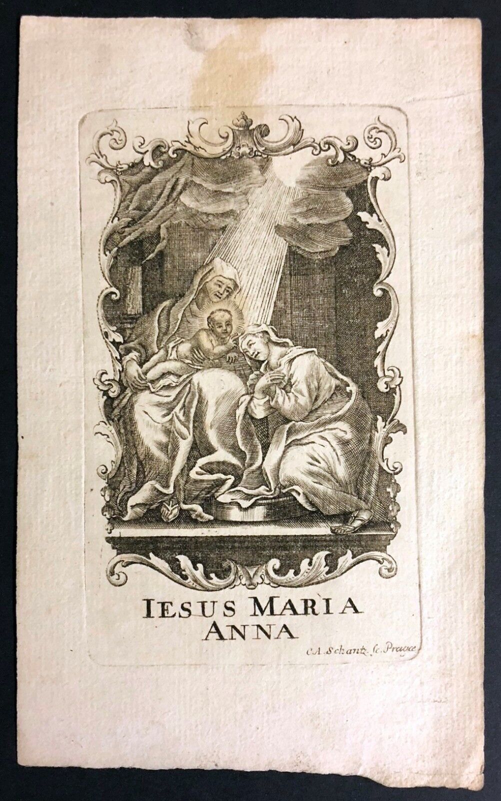 Jesus Mary Anna Pilgrimage Old Devotional Picture Holy Icon Schantz Prag (