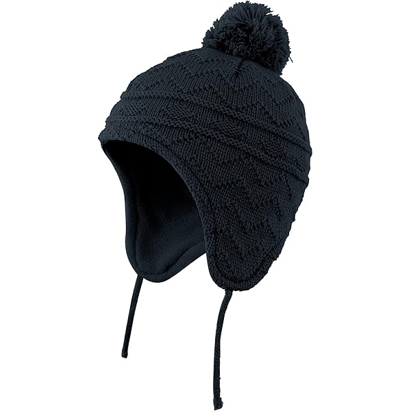 Home Prefer Toddler Boys Girls Beanie Hat Fleece Lined Knit Kids Hat with Ear Flaps Warm Winter Hat Acrylic Watch Hat