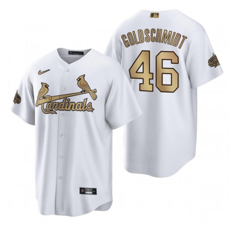 Men's St. Louis Cardinals #46 Paul Goldschmidt 2022 All-Star White Cool Base Stitched Baseball Jersey JG8M