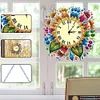 DIY Sunflower Diamond Painting Ornament with Clock Function for Decor