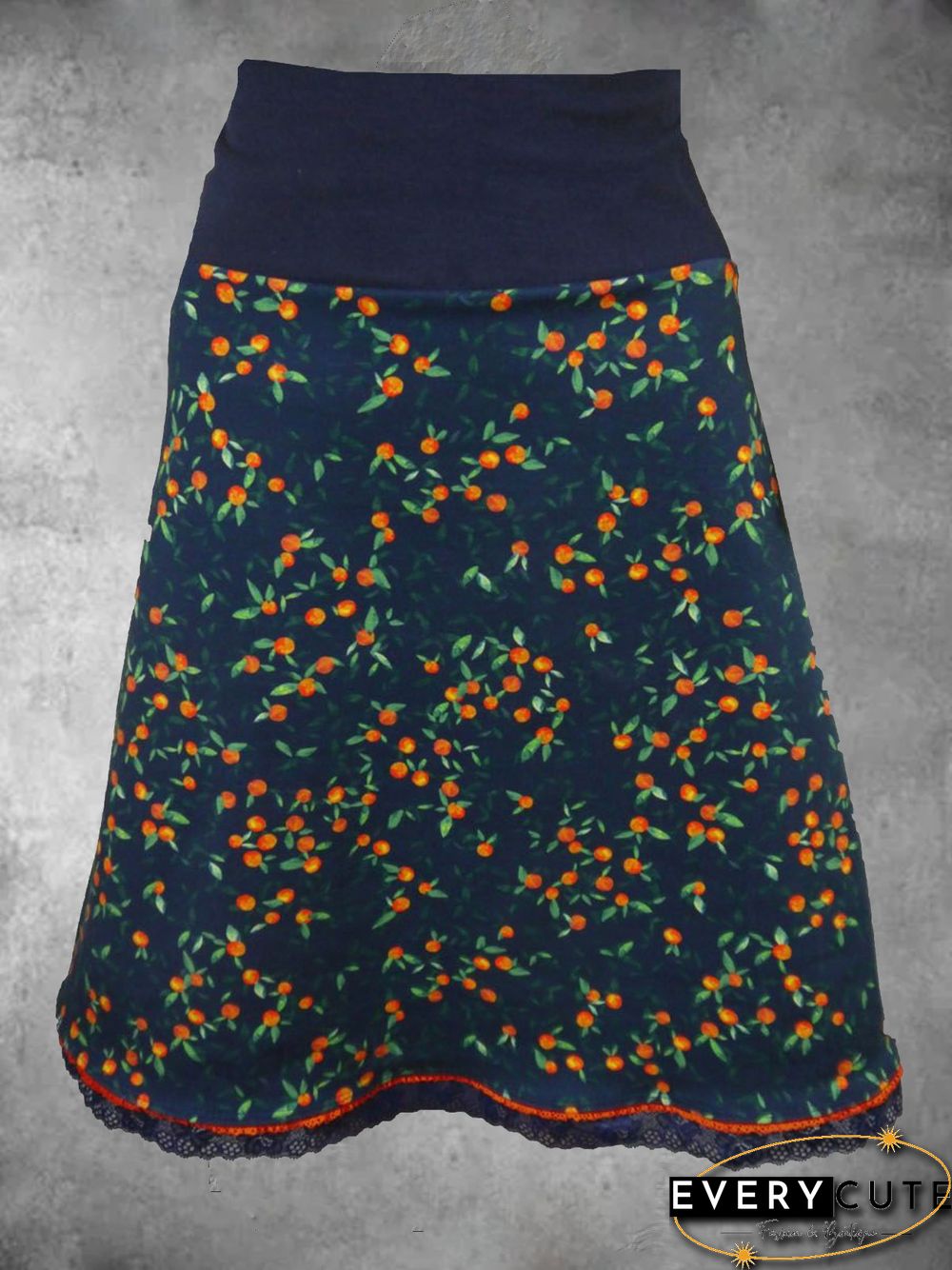 Casual Plus Size Printed Skirt