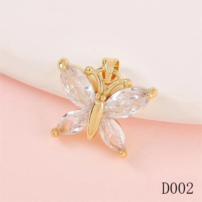 1 Piece Copper Fruit Bow Knot Pendant