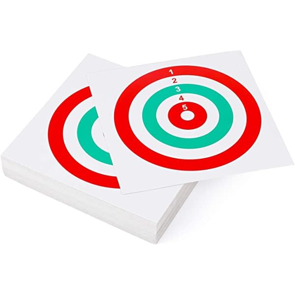 Airsoft Trap Target Papers Red+Green