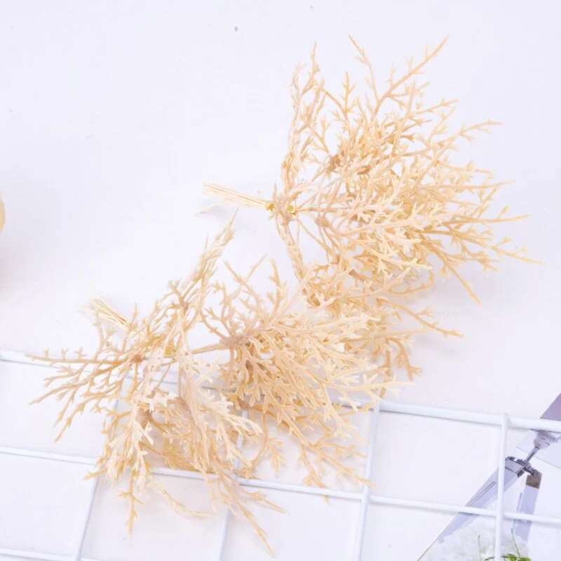10pcs Mini Artificial Plant Green Acorn leaf Flower For Wedding Home Wreath Decora DIY Scrapbooking Craft Christmas Accessories