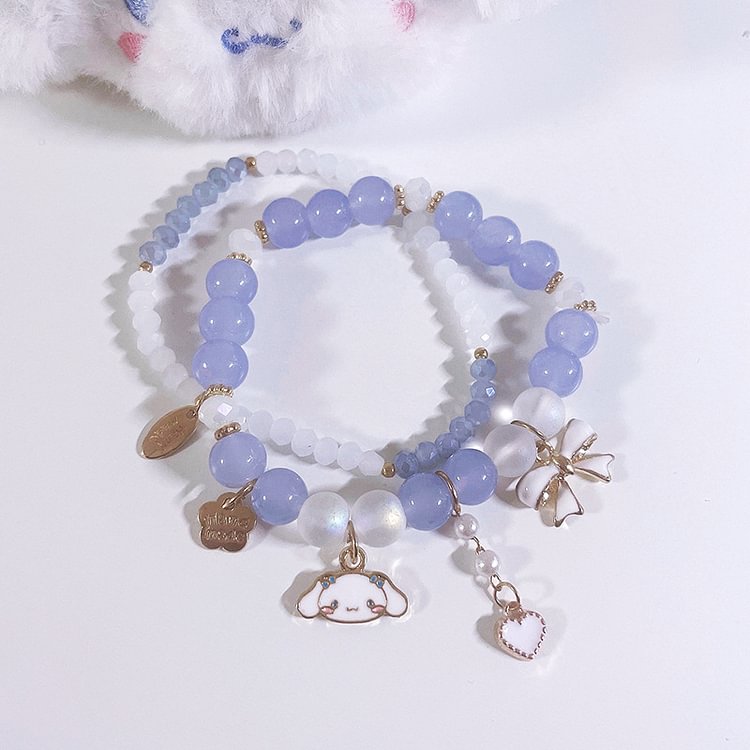 Cute Dog Beaded Crystal Bracelet KERENTILA