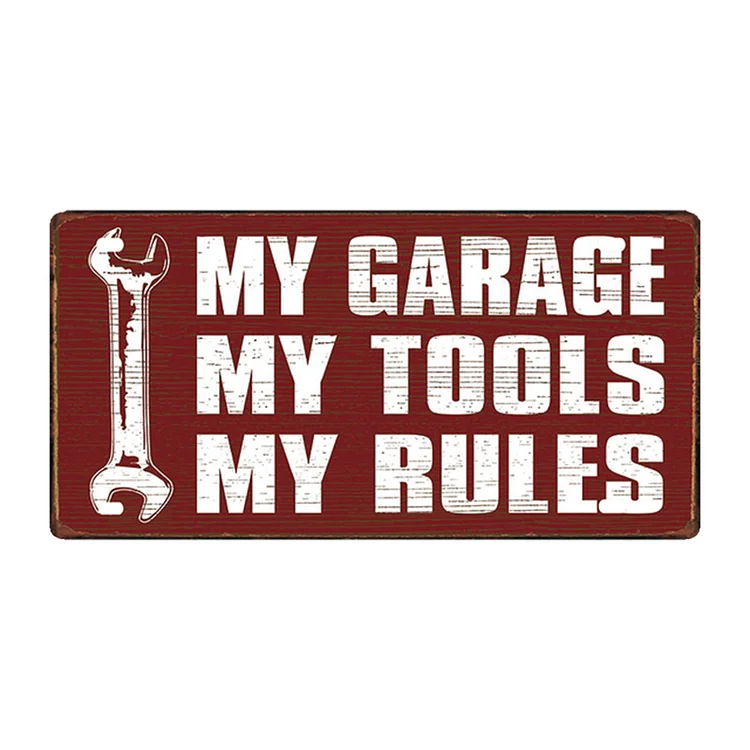 My Garage - Car Plate License Tin Signs/Wooden Signs - 5.9x11.8in