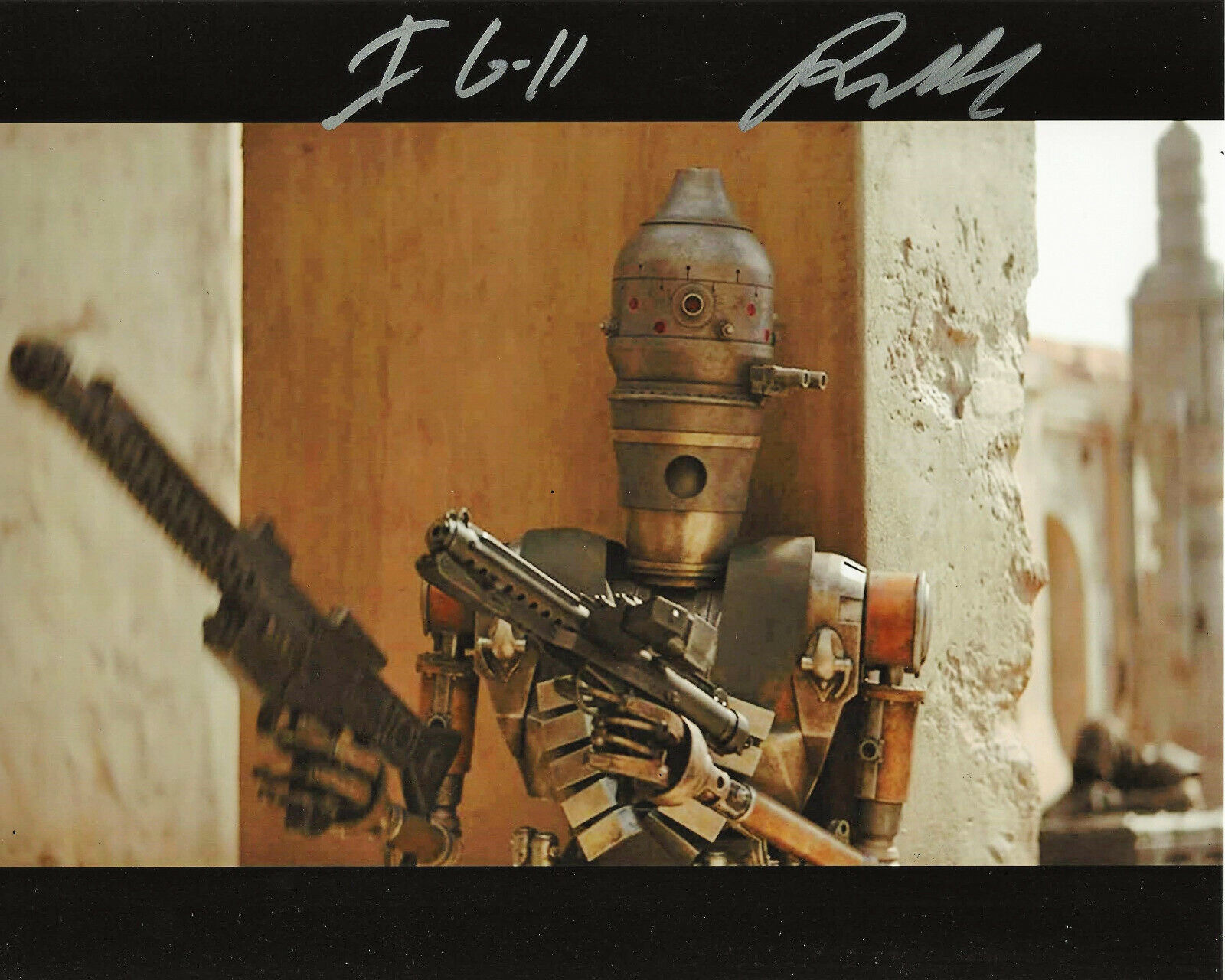 RIO HACKFORD SIGNED STAR WARS: THE MANDALORIAN IG-11 8x10 SHOW Photo Poster painting w/COA PROOF