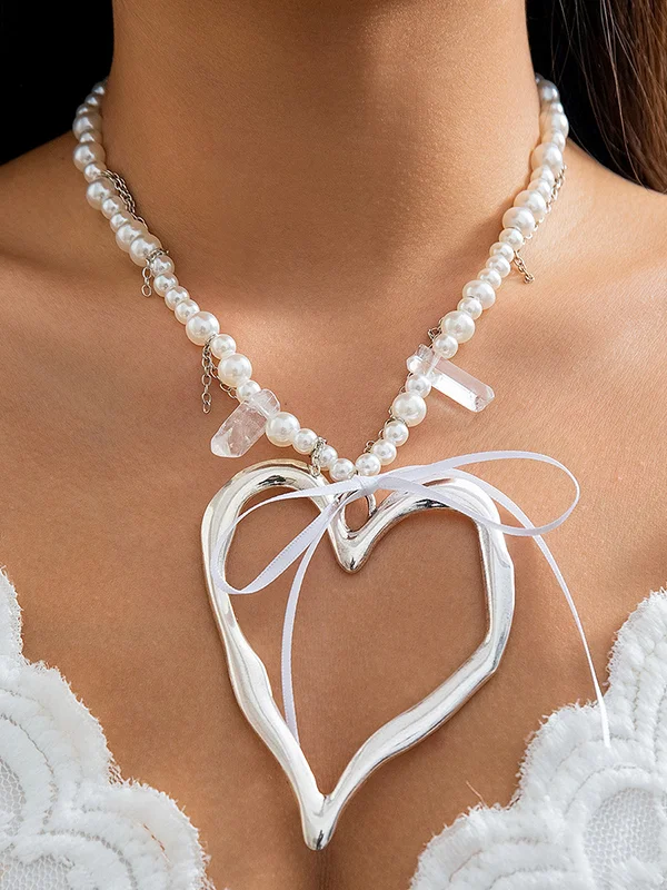 Beaded Heart Shape Necklaces Accessories Dainty Necklace