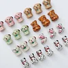 Lovely Hand Painting Dog Koala Ceramic Beads DIY Accessories