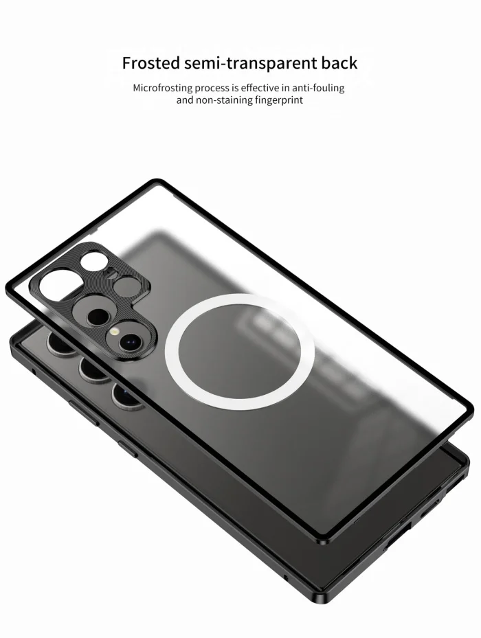 Samsung S25U Metal Magnetic Half-cover Anti-fall Protective Cover