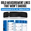 [2-Pack] Wide Mouth Oil / Gas Measuring Bottle - Reusable Mixing Bottle For Two Stroke Engines - Six Different Ratios & Smudge-Proof Measurements in Gallons & Liters - Mix Oil / Fuel Hundreds of Times