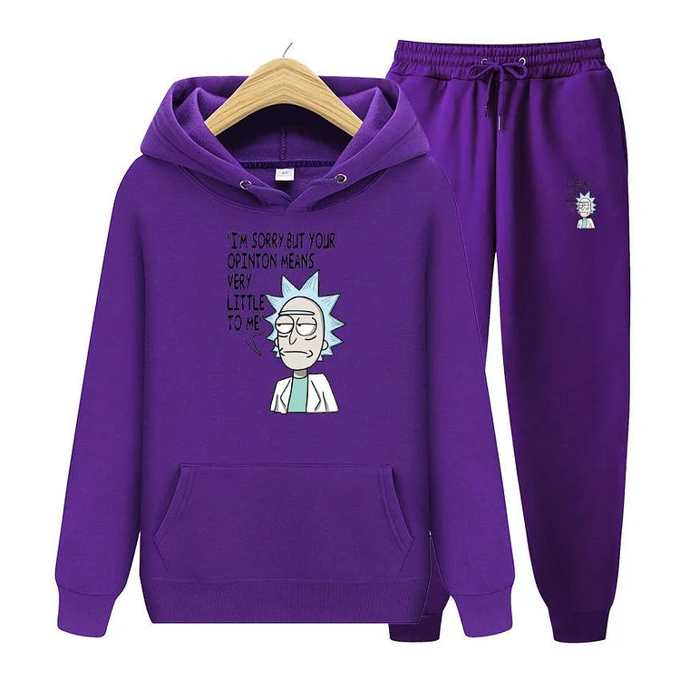 Rick And Morty Tracksuit Pullover Hoodie Sweatshirts Men's Clothing Print Hoodie Autumn Winter Sweater Hip Hop Sports Suit