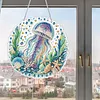 Jellyfish DIY Rhinestone Diamond Painting Pendant 25x25cm Double Sided