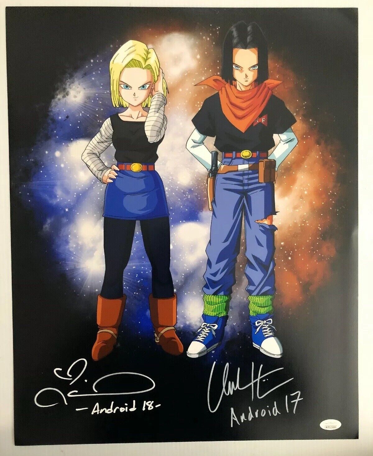 Colleen Clinkenbeard Chuck Huber Signed 16x20 Photo Poster painting Android 17 18 JSA COA 3