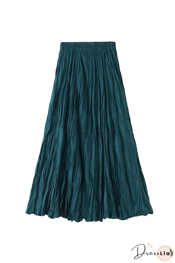 A-line mid-length winter skirt with sweater