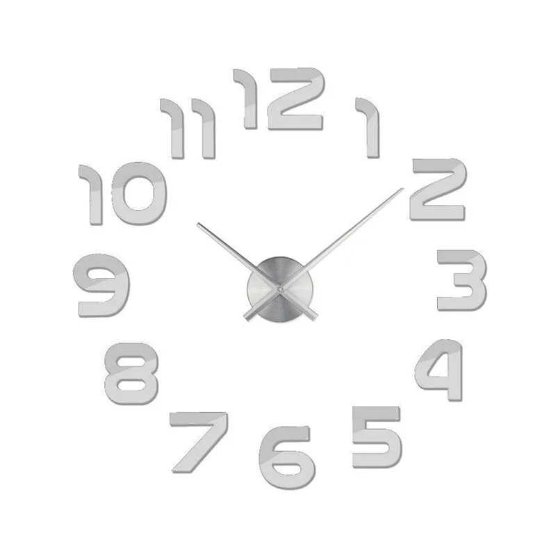 Roman Numerals Wall Clock Acrylic Material Self-adhesive Modern Home Decor 3D DIY Digital Wall Clocks Stickers Living Room
