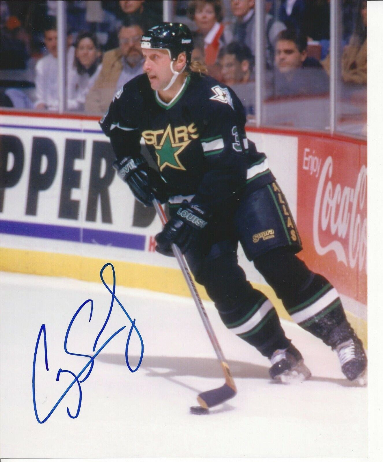 Craig Ludwig Autographed 8x10 Dallas Stars#4