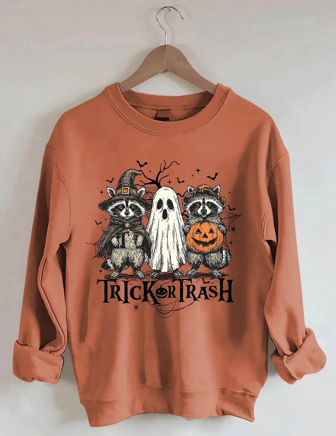 Boo Ghost Racoon Feral Sweatshirt