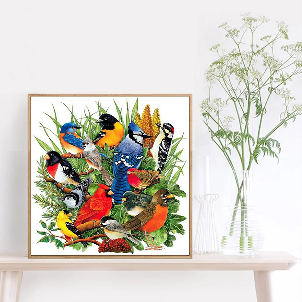 Diamond Painting - Full Round Drill - Birds(40*40cm)