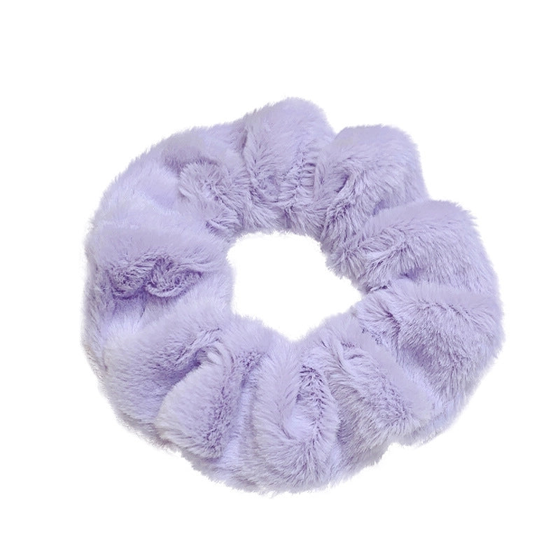 Women’s Pastoral Solid Color Commute Solid Color Flannel Hair Tie