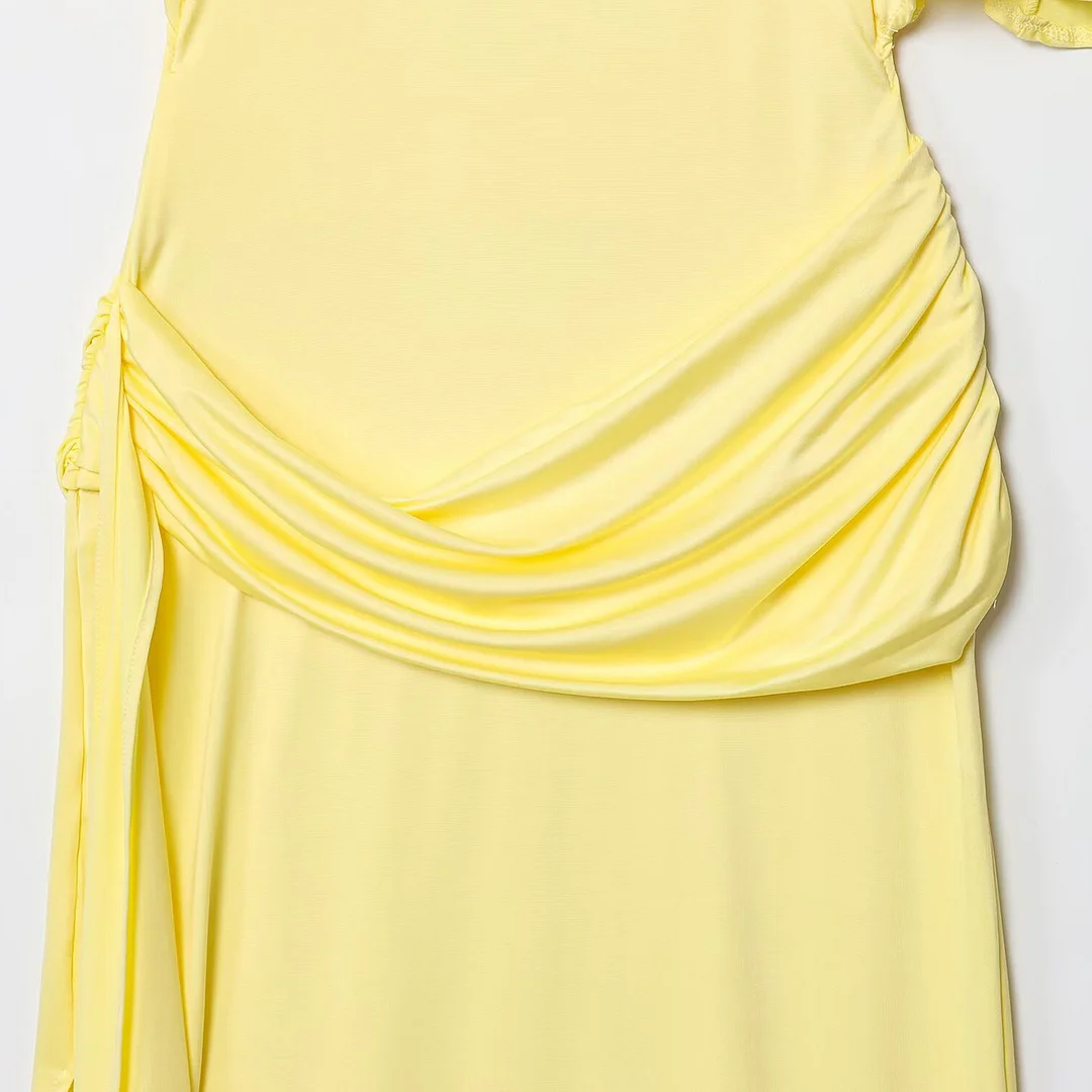 Nigikala Nigikala New Fashion Temperament Women's Wear Out-Back Cascade Decoration Long Dress 4661209