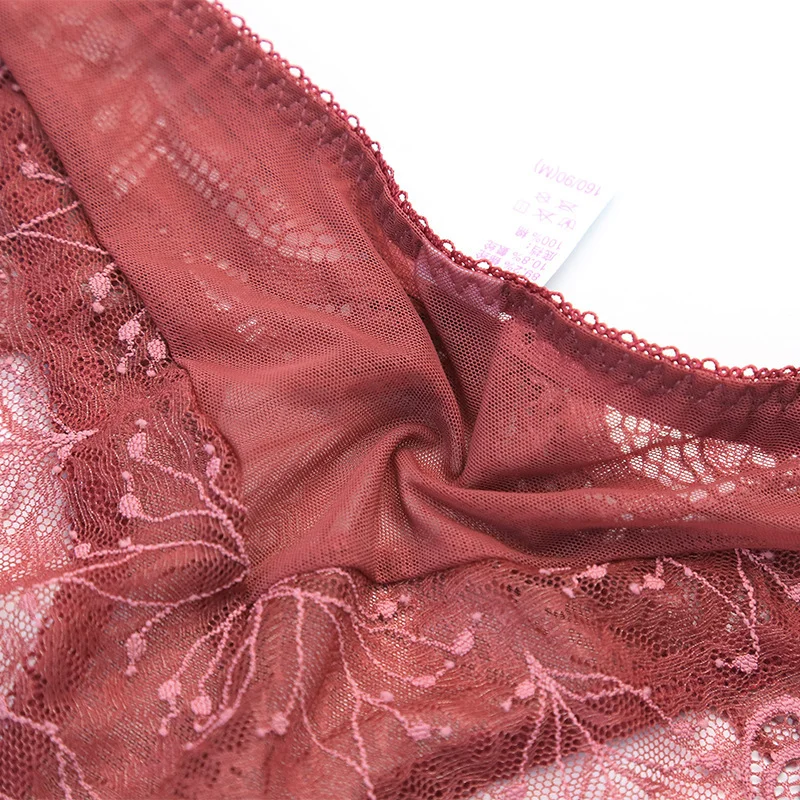 Churchf Lace Sexy Underwear Lady's Life Year Big Red Underwear Pure Desire Mid-Rise Pure Desire Without Trace Girl Underwear