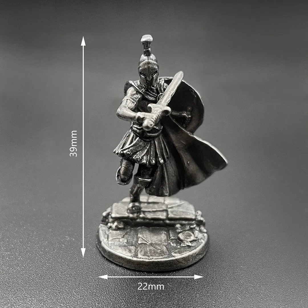 1pcs Ancient Spartan Rome Soliders Figurines Miniatures Vintage Metal Soldiers Model Statue Desktop Ornament Gift