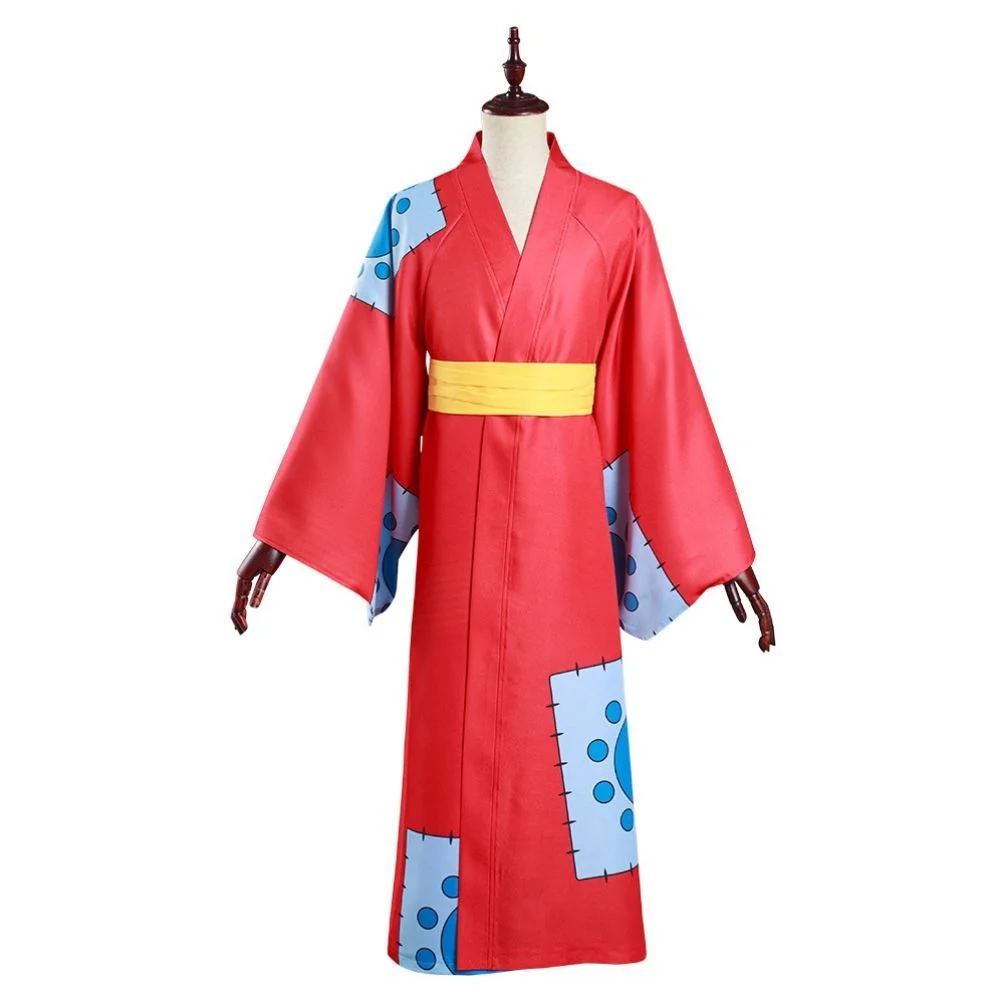 Kids Size One Piece Wano Country Arc Monkey D Luffy Kimono Cosplay Costume