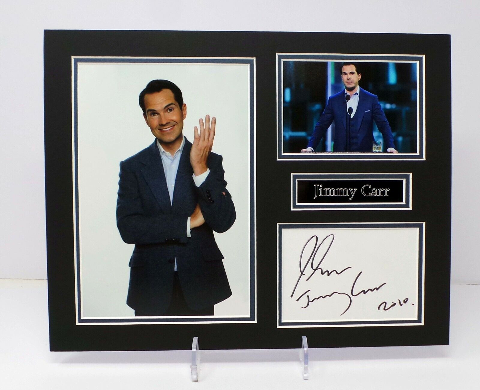 Jimmy CARR Signed Mounted Photo Poster painting Display AFTAL RD COA 8 out of 10 Cats Presenter