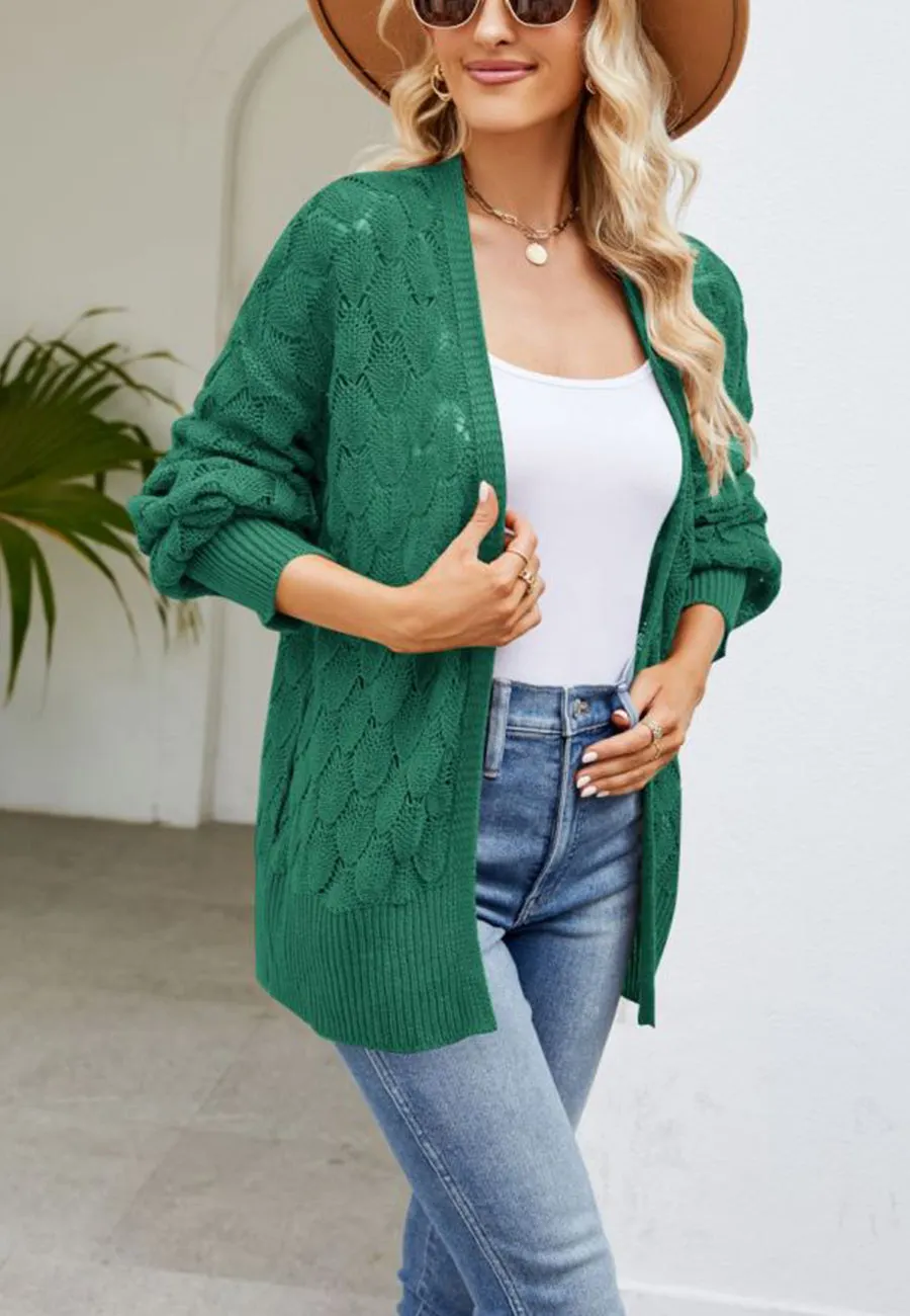 Geometric Crochet Knit Cardigan