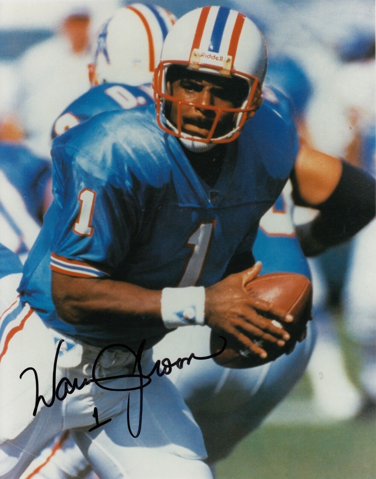 Warren Moon #2 8x10 Signed Photo Poster painting w/ COA Houston Oilers 031719