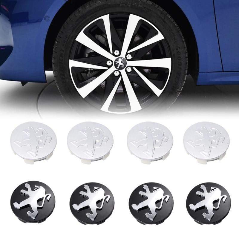 4pcs/set 60mm Car Wheel Center Caps For Peugeot Logo 307 408 207 205 206 407 107 308 4008 507 508 5008 301 Hub Cover Car Styling voiturehub dxncar