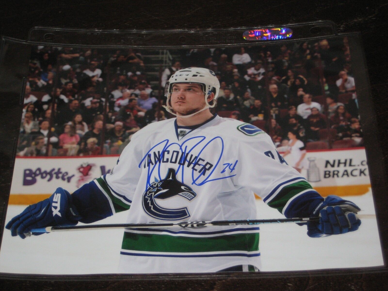 REID BOUCHER autographed VANCOUVER CANUCKS 8X10 Photo Poster painting