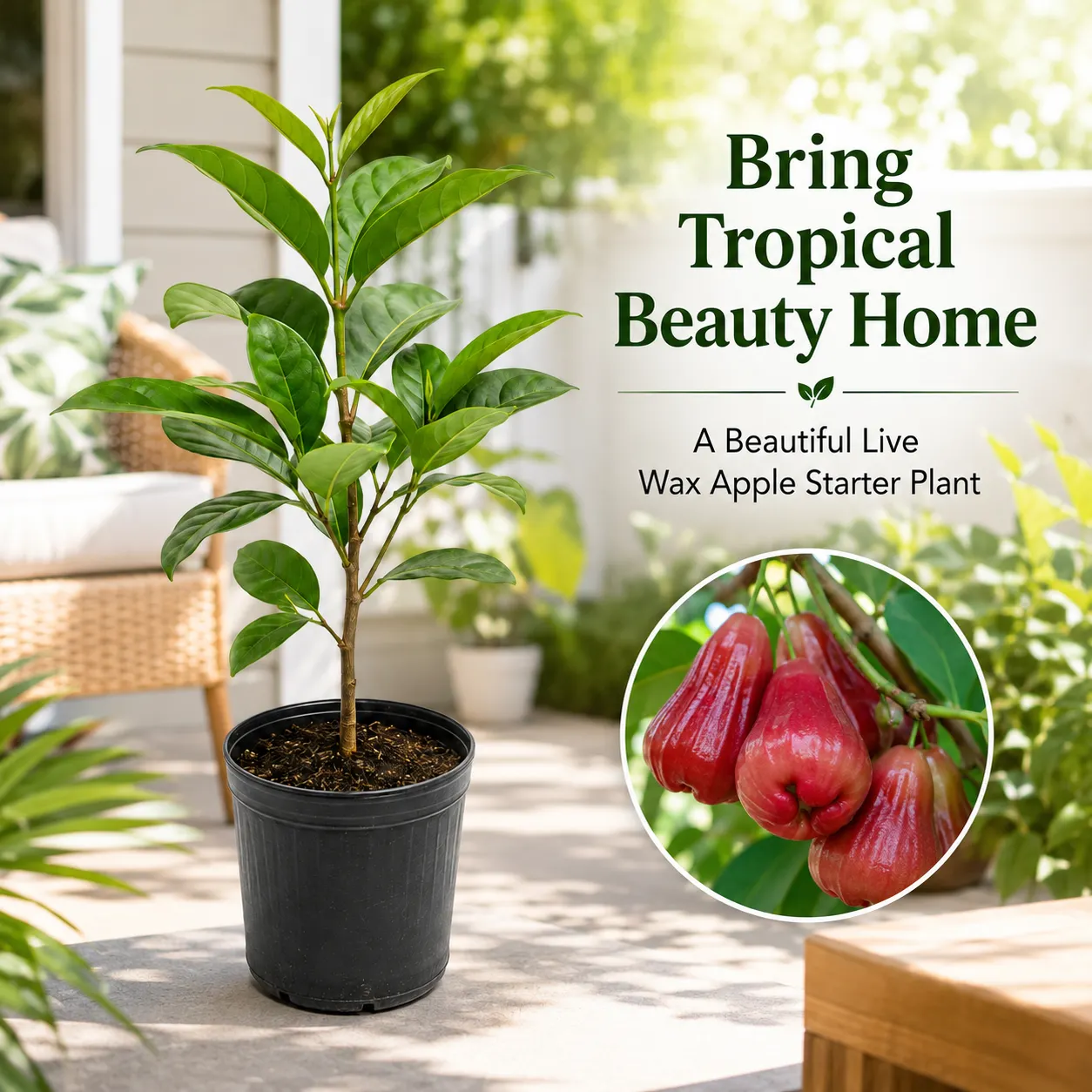 Wax apple starter plant adding tropical beauty indoors