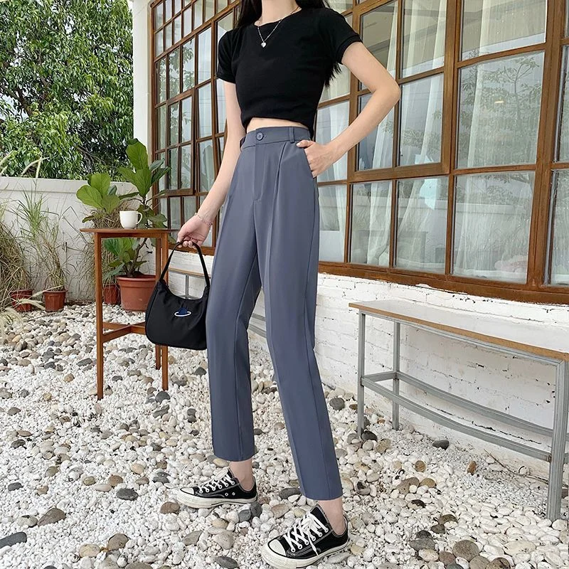 Tapered Cropped Dress Pants YP1408