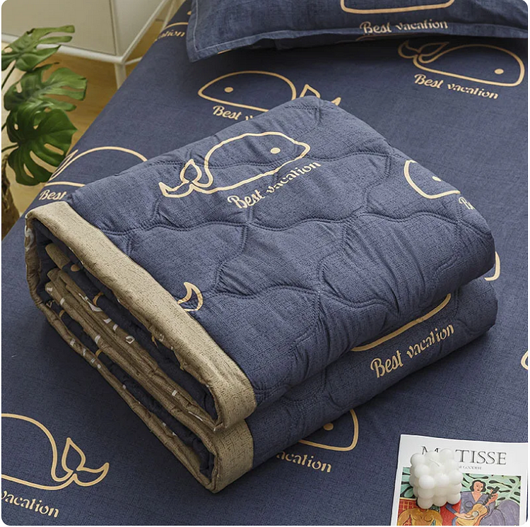 Quilting Spring Summer Quilt Soft Breathable Mechanical Wash Quilted Comforter Single Double Bed Quilts Children Adults Blanket