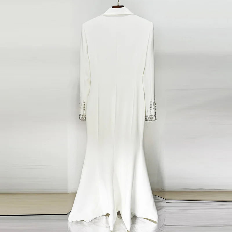 Nigikala Nigikala New Fashion Heavy Industry Nails Studded Suit Dress Dress Dress Fishtail Dress