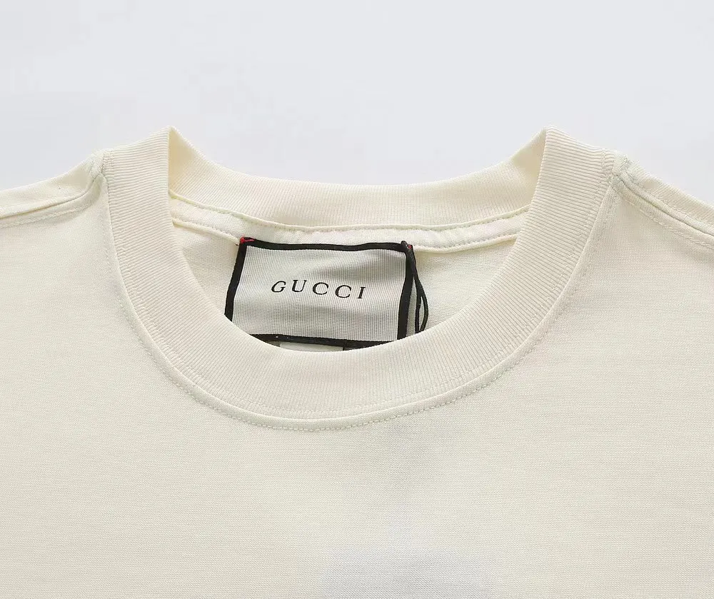 Cream Graphic Print T-Shirt - Label Detail