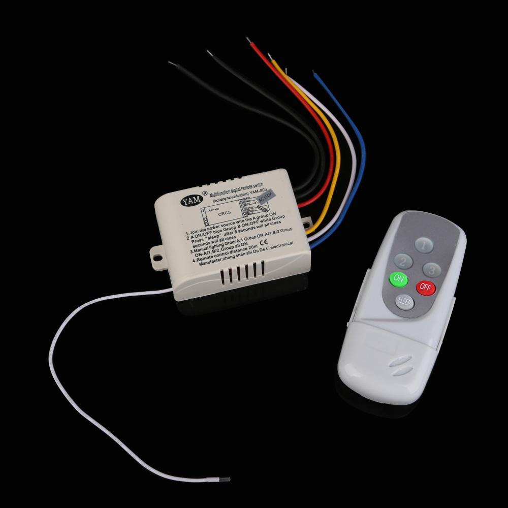 

Wireless 3 Ways On/Off Digital Remote Control Switch for LED 110V Light, 501 Original