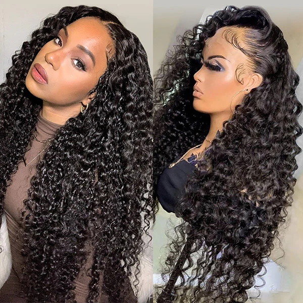 Water Wave Realistic Knotless 13x4 Lace Front Wig