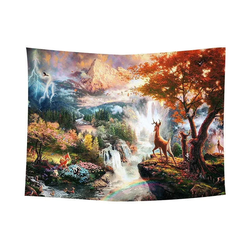 Mushroom Psychedelic Tapestry Poster Wall Hanging Room Decoration Bedroom Hippie Decor Nordic Art Wall Hanging Cloth