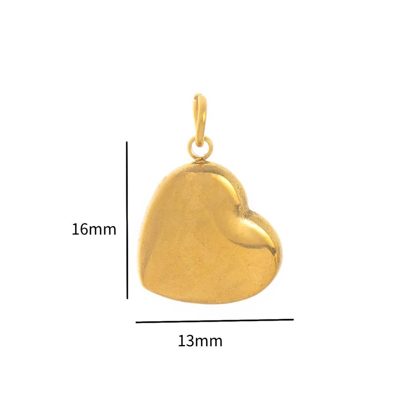 1 Piece 14*18MM 304 Stainless Steel Zircon Geometric Polished Pendant Jewelry Accessories