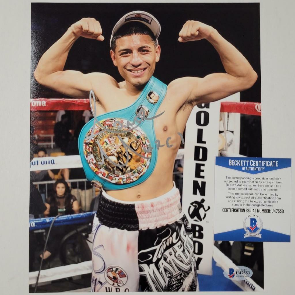 Abner Mares signed 8x10 Photo Poster painting Boxing Autograph ~ Beckett BAS COA