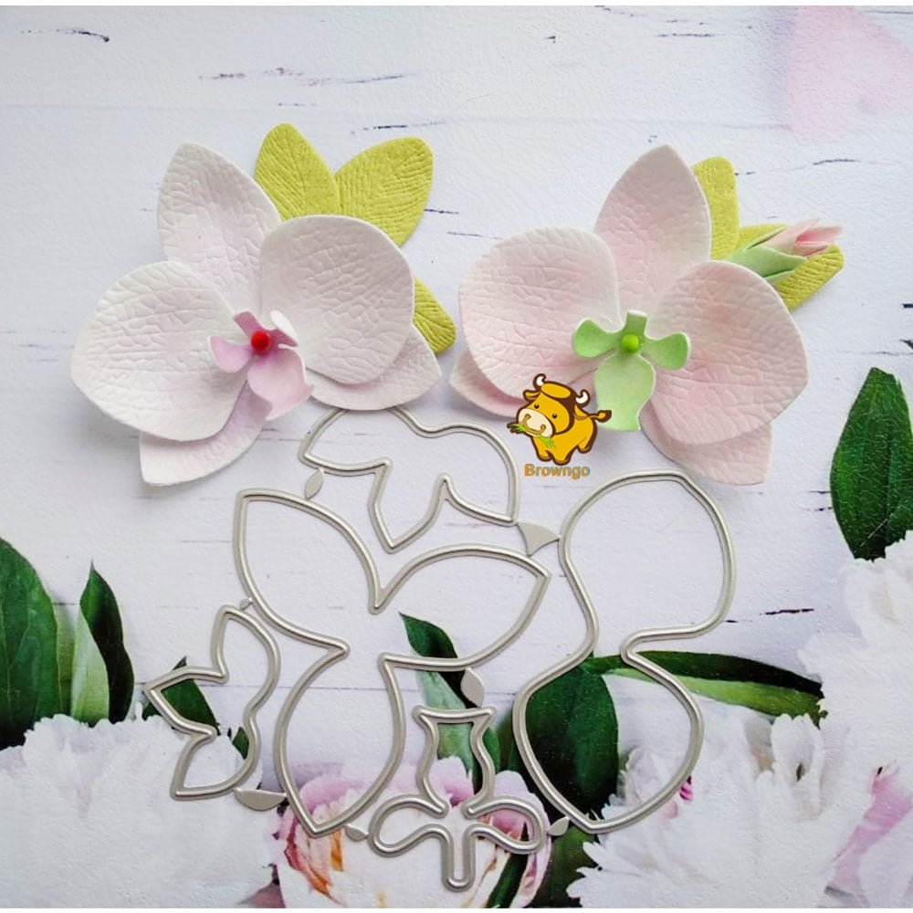 Phalaenopsid Flower Metal Dies Stencil Template for Embossing DIY Scrapbooking Paper Album Gifts Cards Making New Dies for 2020