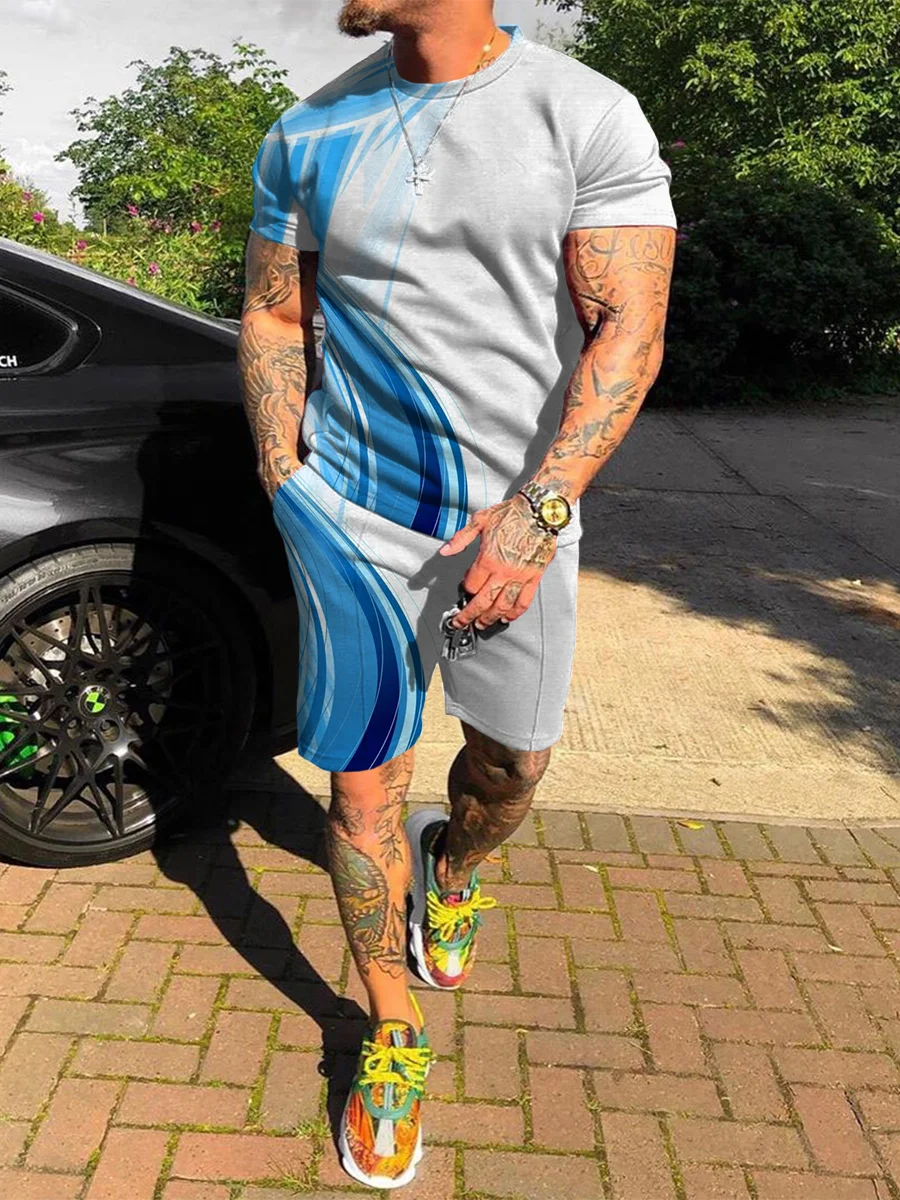 Men's Street Fashion Blue Geometrical Printed Casual Suit.jpg Men's Street Fashion Blue Geometrical Printed Casual Suit.jpg