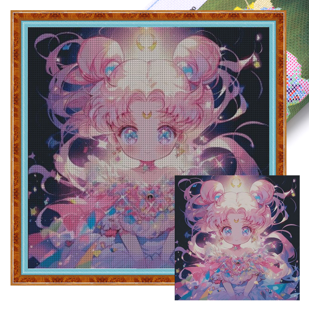【Fairy Brand】Starlight bunny Full 14CT Pre-stamped Canvas(65*65cm) 119 Colors Cross Stitch(backstitch)