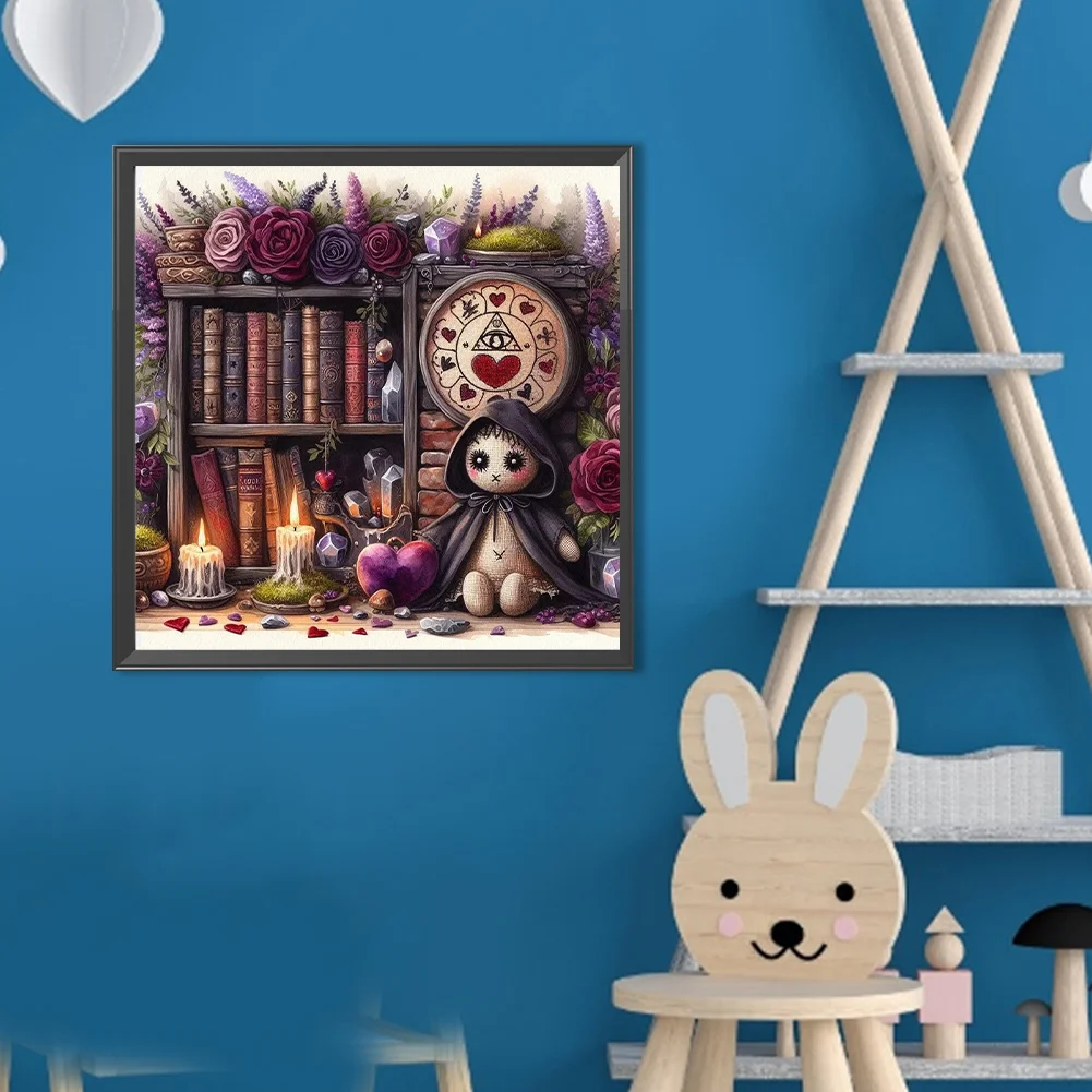 Diamond Painting - Full Round Drill - Bookshelf Doll(Canvas|40*40cm)