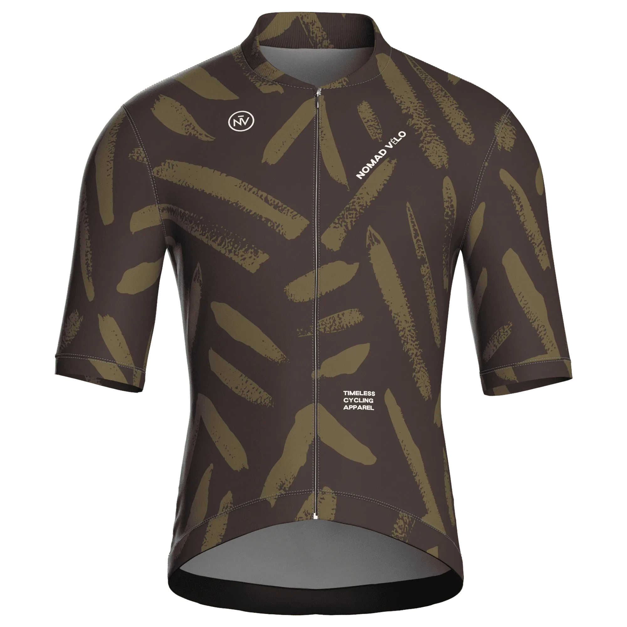 Brushstroke Olive Jersey – Cycling Short Sleeve Race Fit